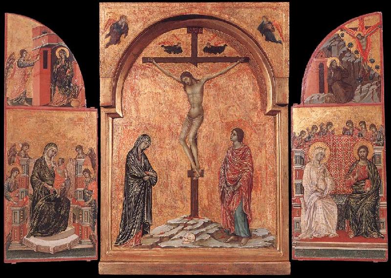 Duccio di Buoninsegna Triptych sdg oil painting picture